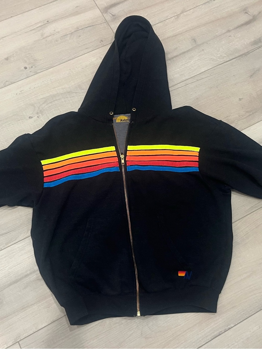 Aviator Nation relaxed stripe zip up 
Medium - Picture 3 of 4